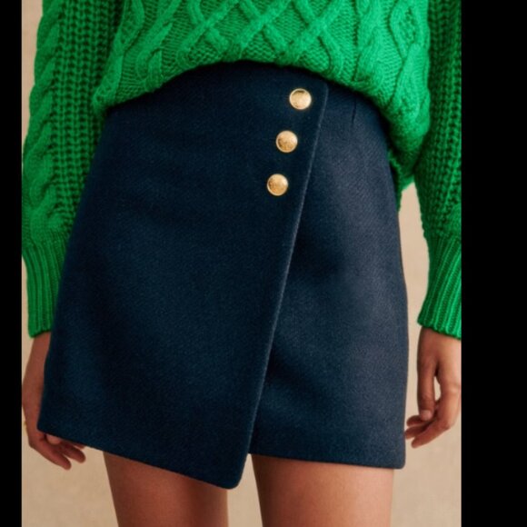 Sezane Peter Skirt Navy Size 10